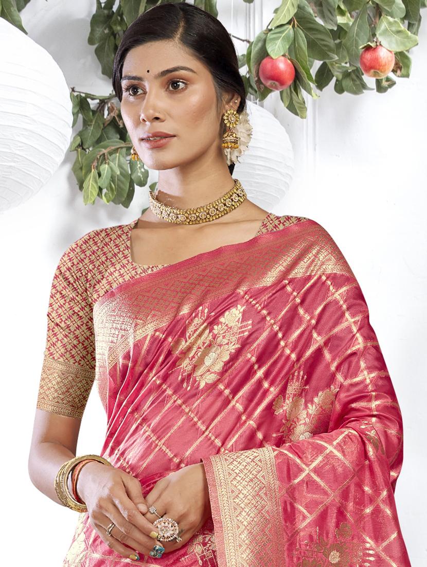 self design woven saree - 19183683 - Standard Image - 1