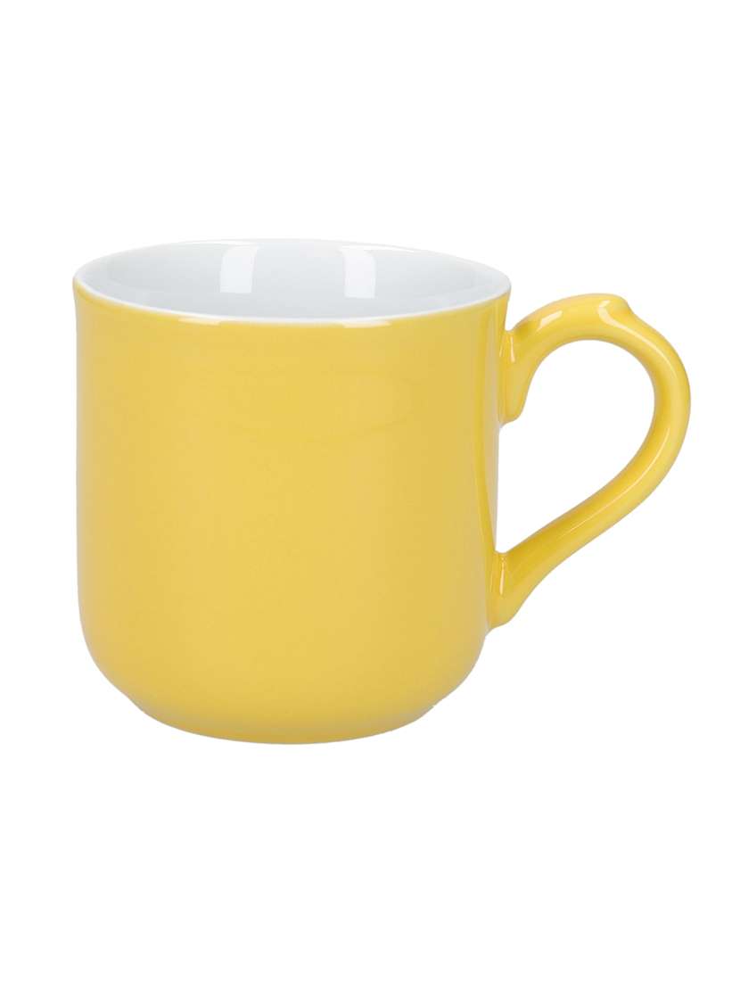 london pottery farmhouse mug, yellow, 250ml, tagged