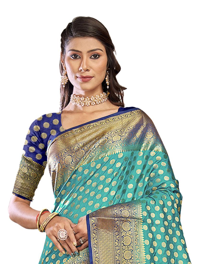 ethnic wear green color saree set - 19184503 - Standard Image - 1