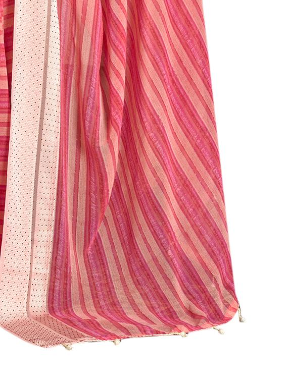 ethnic wear pink color saree set with blouse - 19184570 -  Standard Image - 1