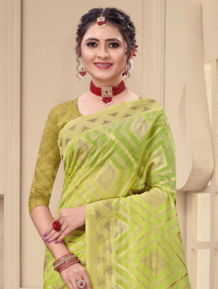 ethnic wear green color saree set - 19184593 - Standard Image - 1
