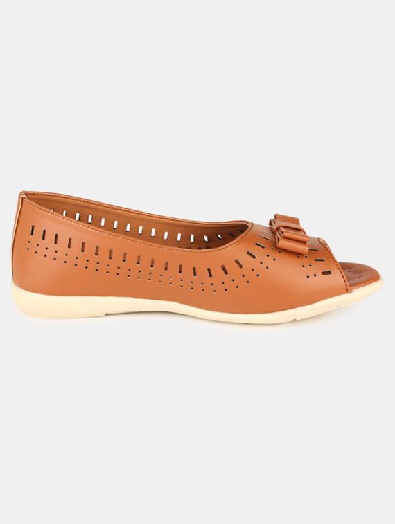 tan slip on flats ballerina - 19185078 -  Standard Image - 1