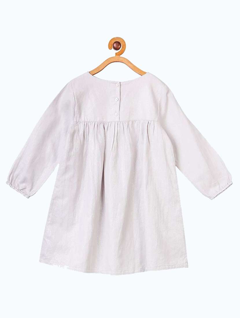 girls round neck long sleeves frock - 19185735 -  Standard Image - 1