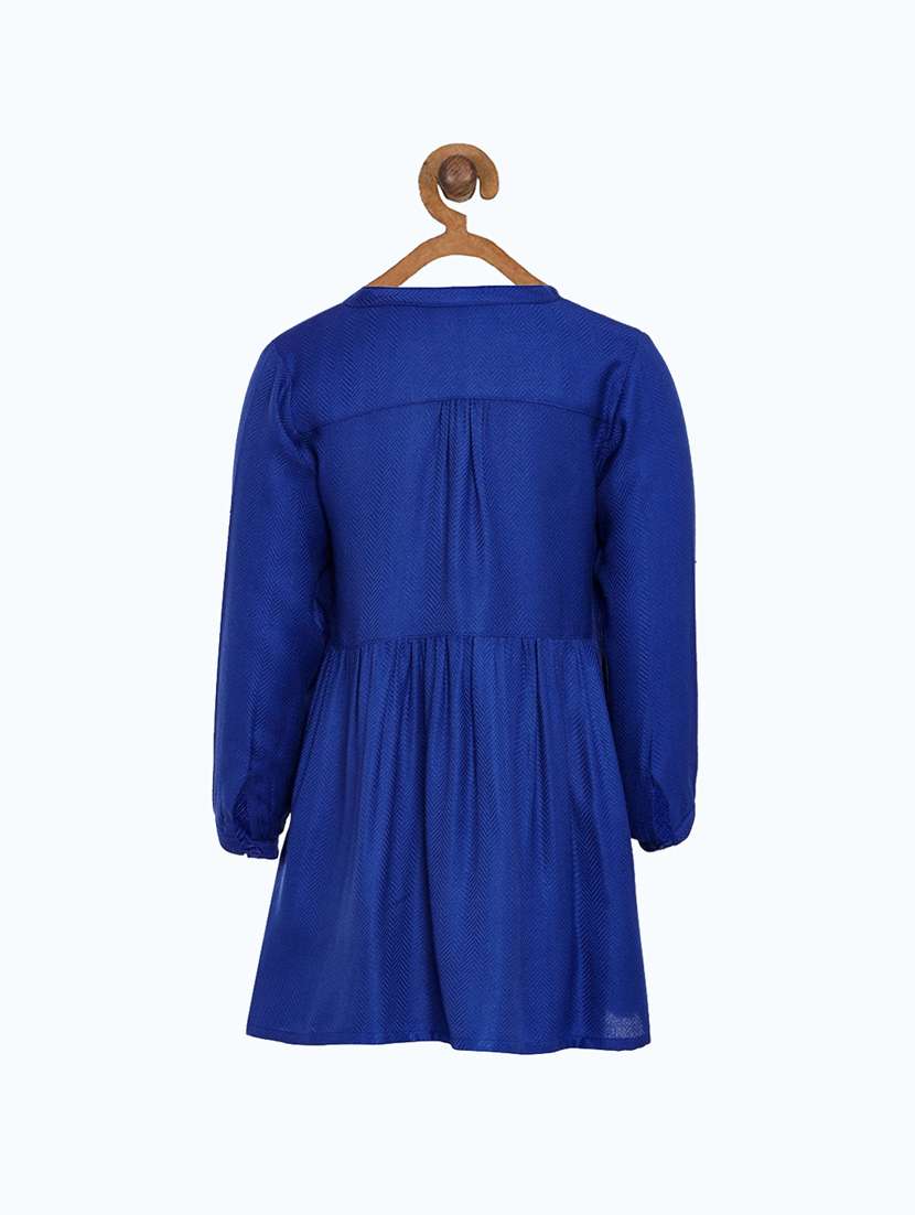 girls notch neck long sleeves frock - 19185741 -  Standard Image - 1