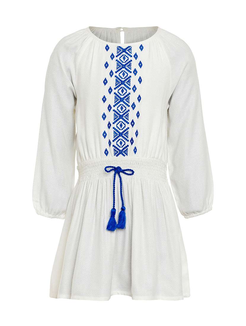 girls round neck sleeveless frock