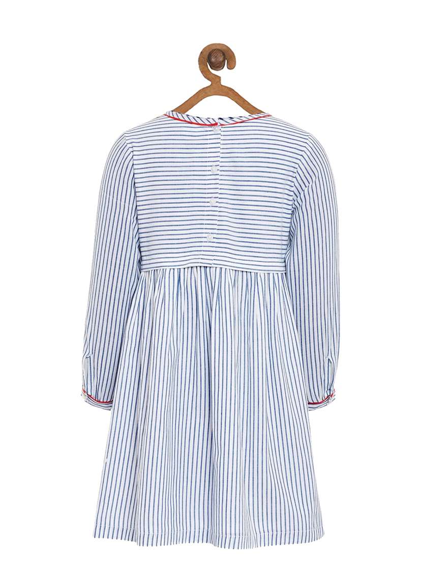 girls round neck long sleeves frock - 19185749 -  Standard Image - 1