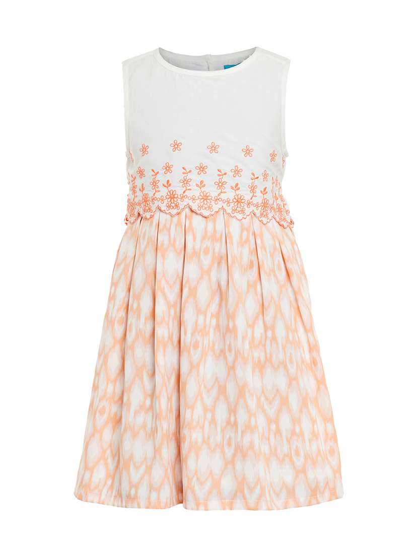 Girls Round Neck Sleeveless Frock