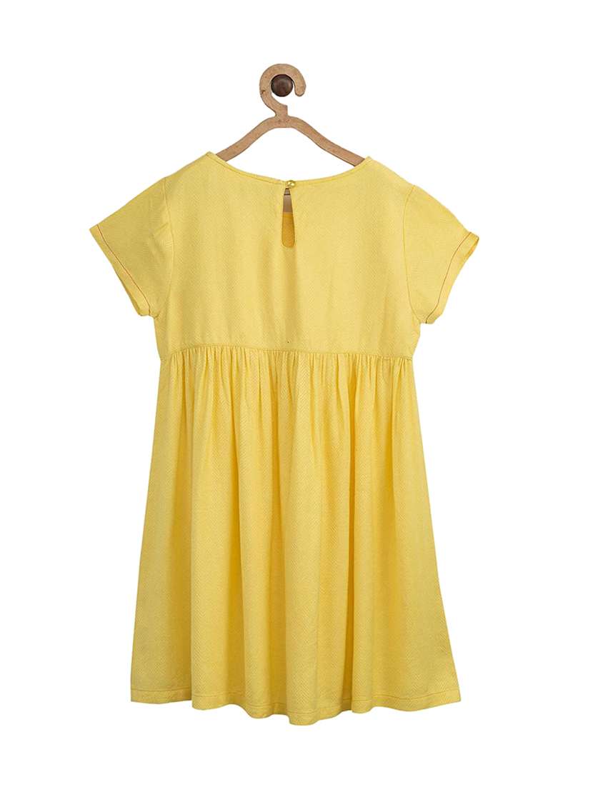 girls round neck cap sleeve frock - 19185778 -  Standard Image - 1