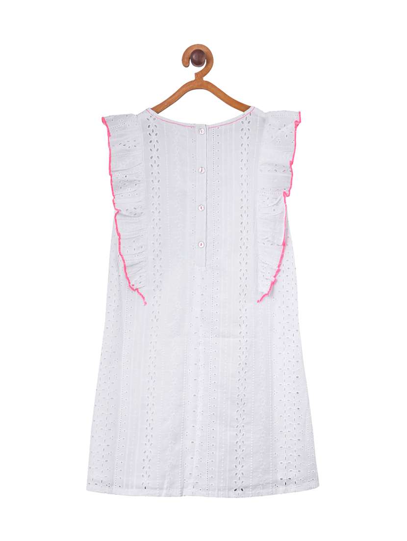 girls round neck cap sleeve frock - 19185782 -  Standard Image - 1