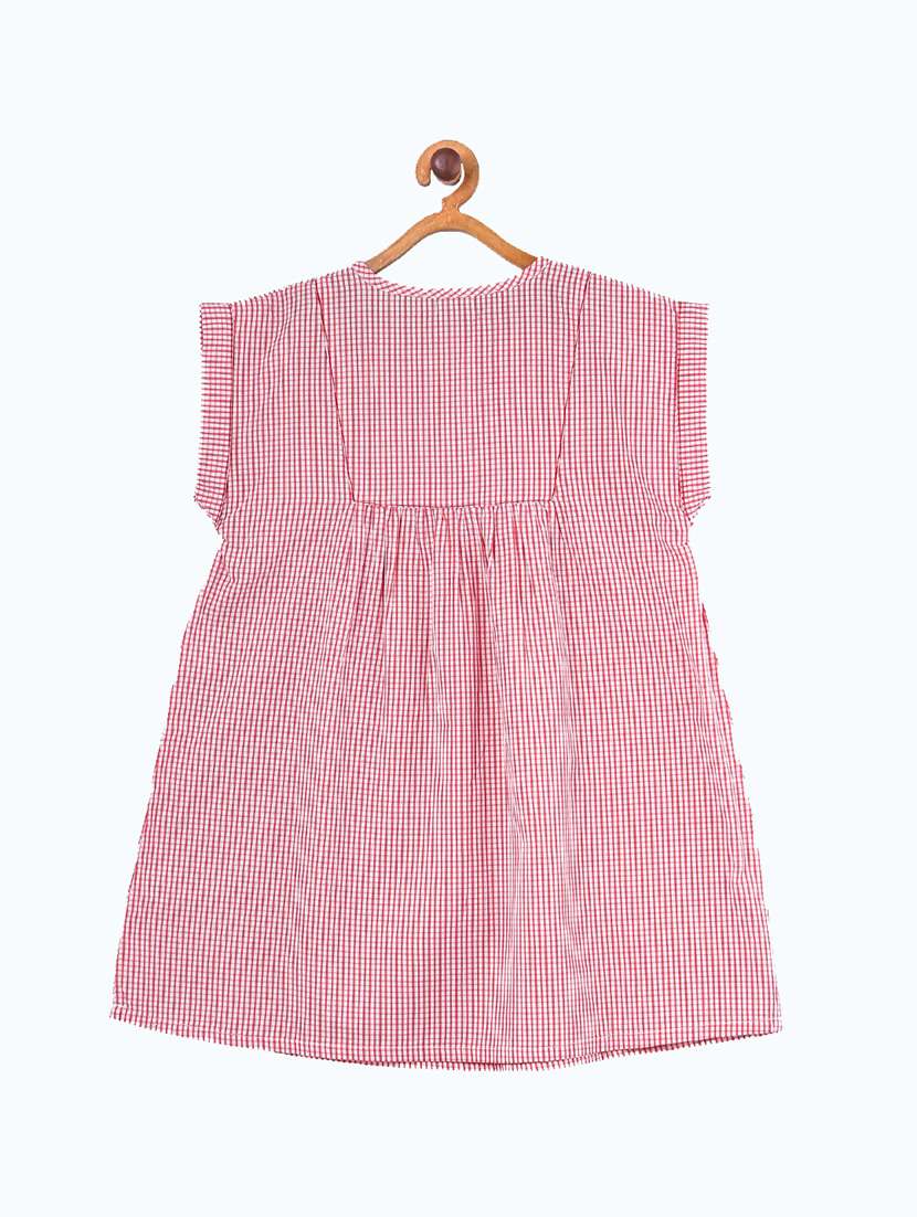 girls round neck cap sleeve frock - 19185793 -  Standard Image - 1