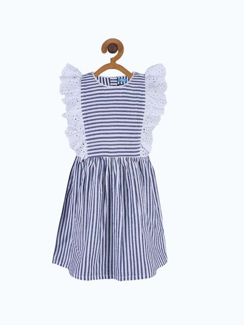 girls round neck cape sleeve frock - 19185795 -  Standard Image - 0