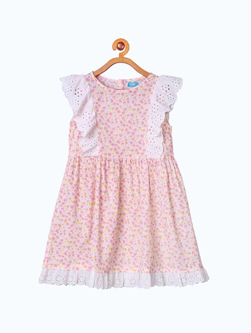 girls round neck sleeveless frock