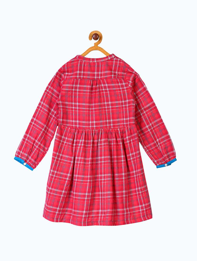 girls round neck bishop sleeve frock - 19185805 -  Standard Image - 1