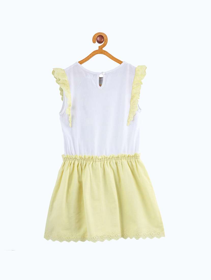 girls round neck cap sleeve frock - 19185838 -  Standard Image - 1