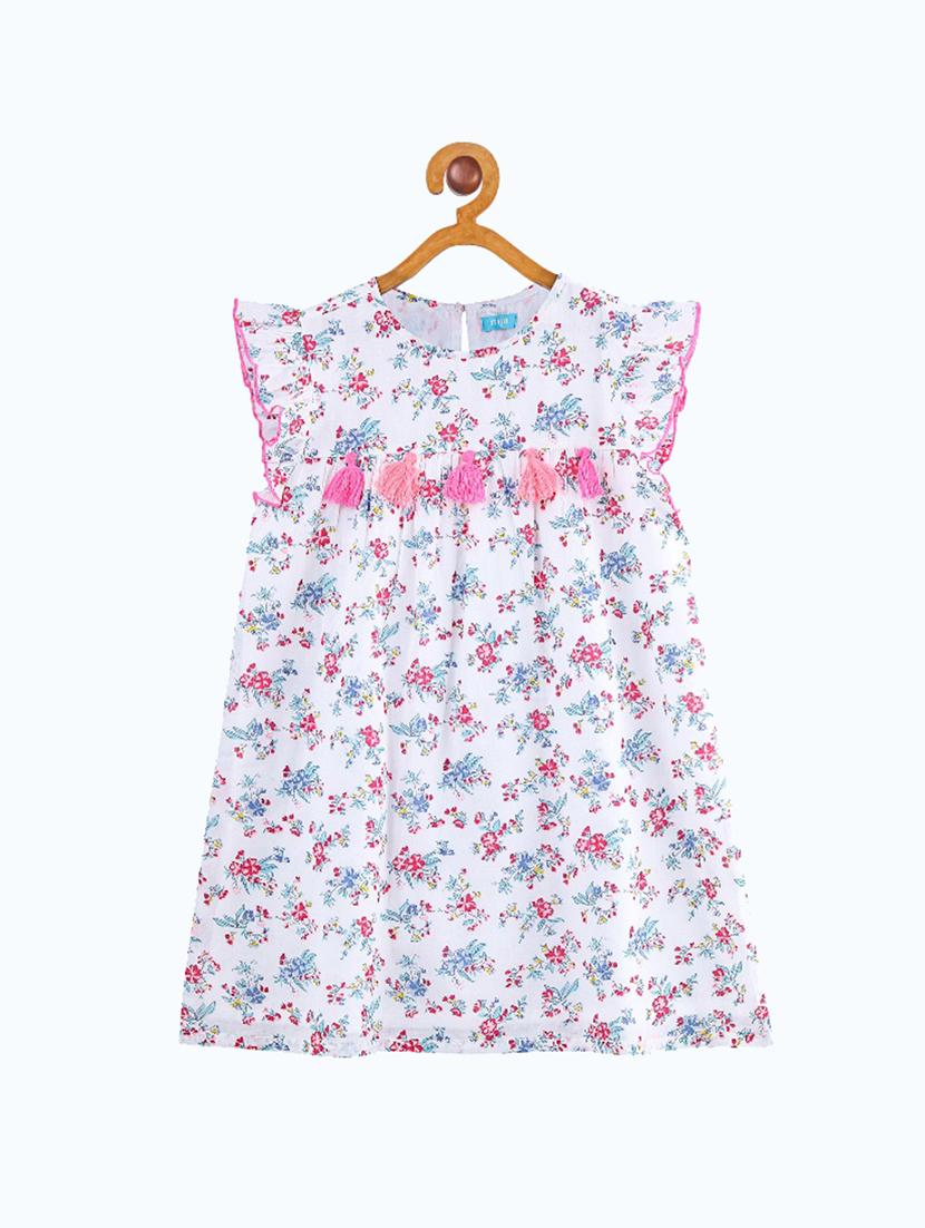 girls round neck cap sleeve frock - 19185840 - Zoom Image - 0
