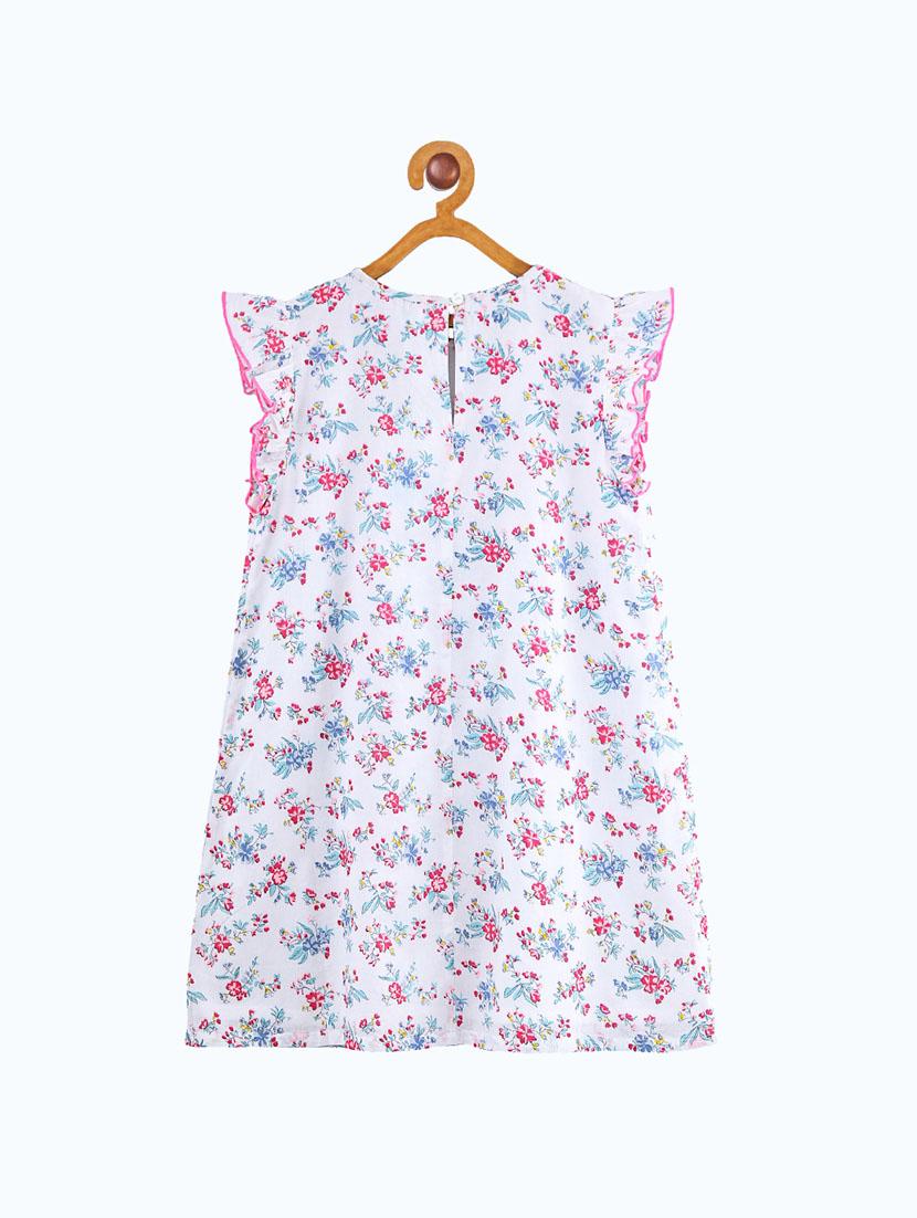 girls round neck cap sleeve frock - 19185840 - Standard Image - 1
