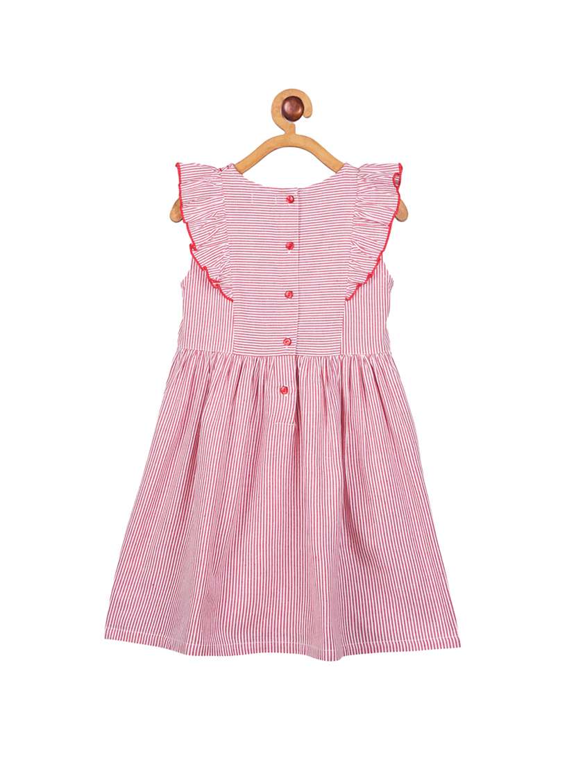 girls round neck cap sleeve frock - 19185851 -  Standard Image - 1