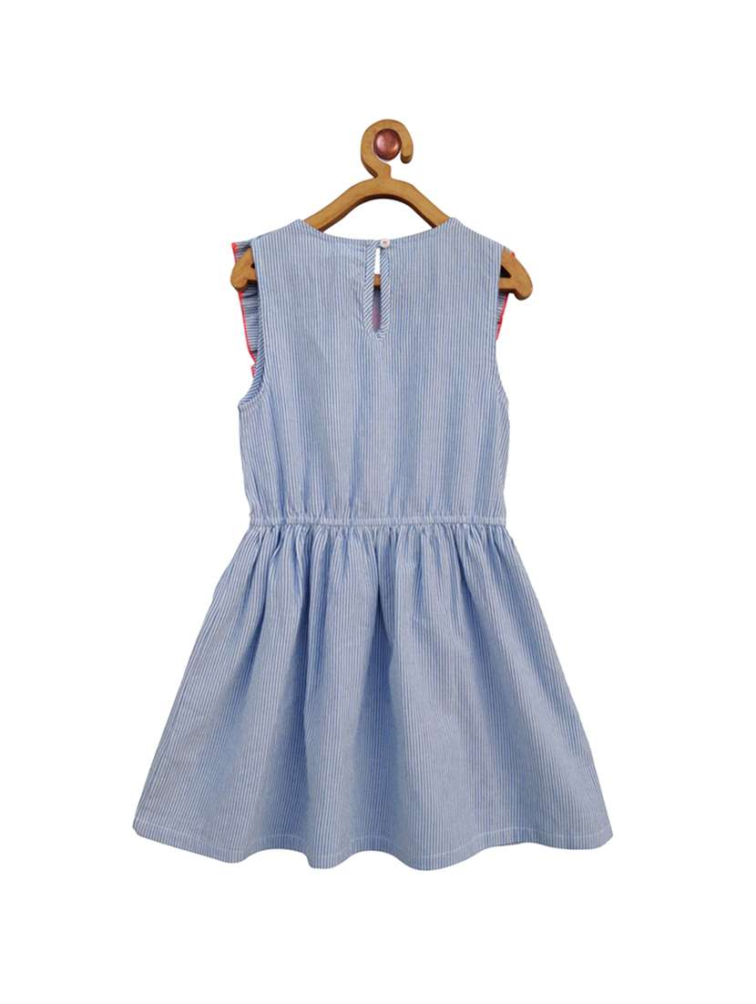 girls round neck cap sleeve frock - 19185852 -  Standard Image - 1