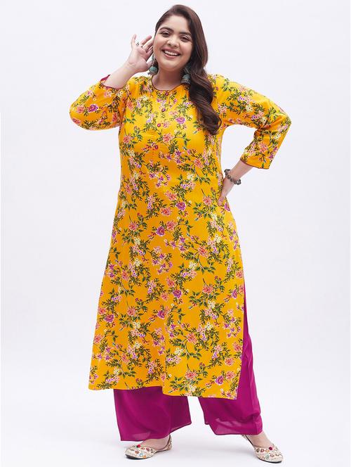 printed kurta palazzo set - 19186167 - Standard Image - 0