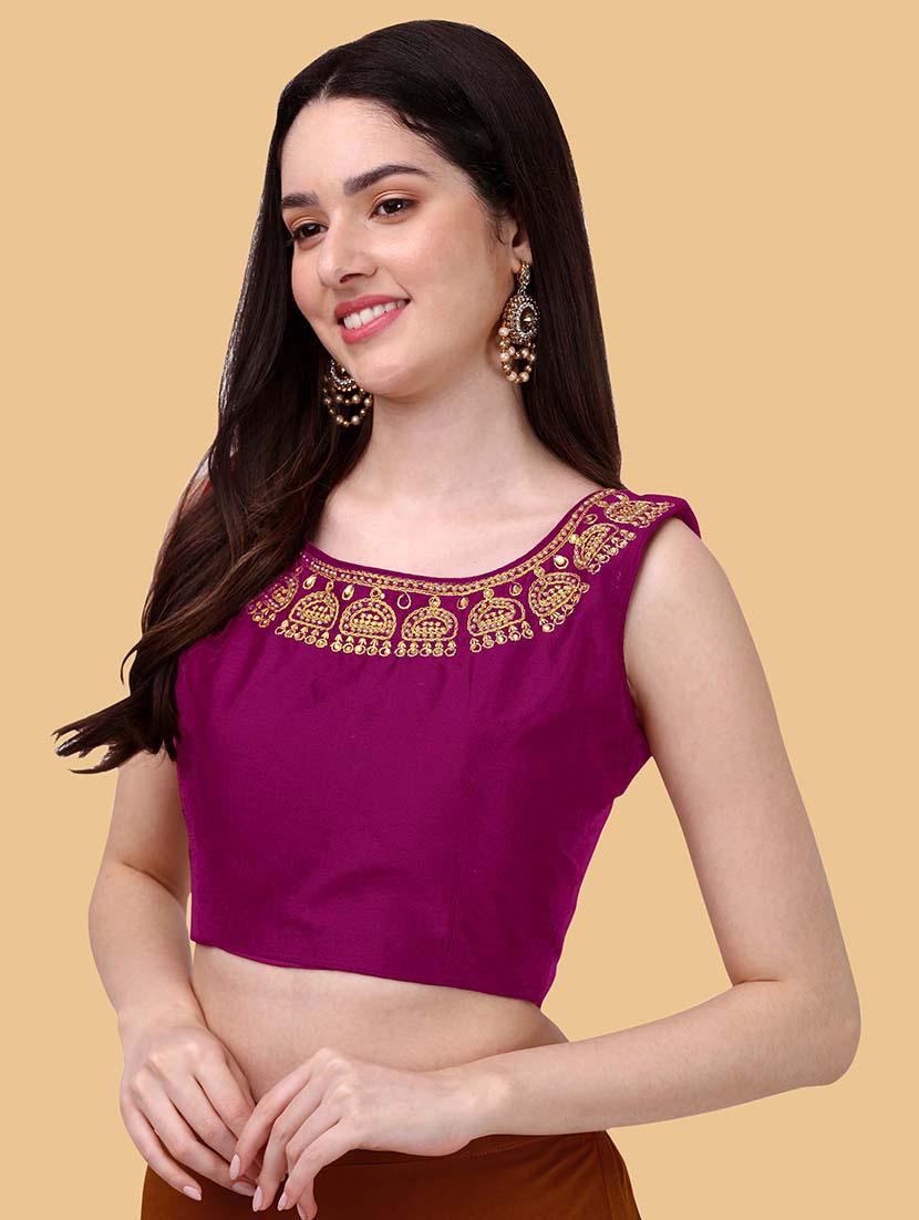 purple silk regular blouse - 19186289 -  Standard Image - 1