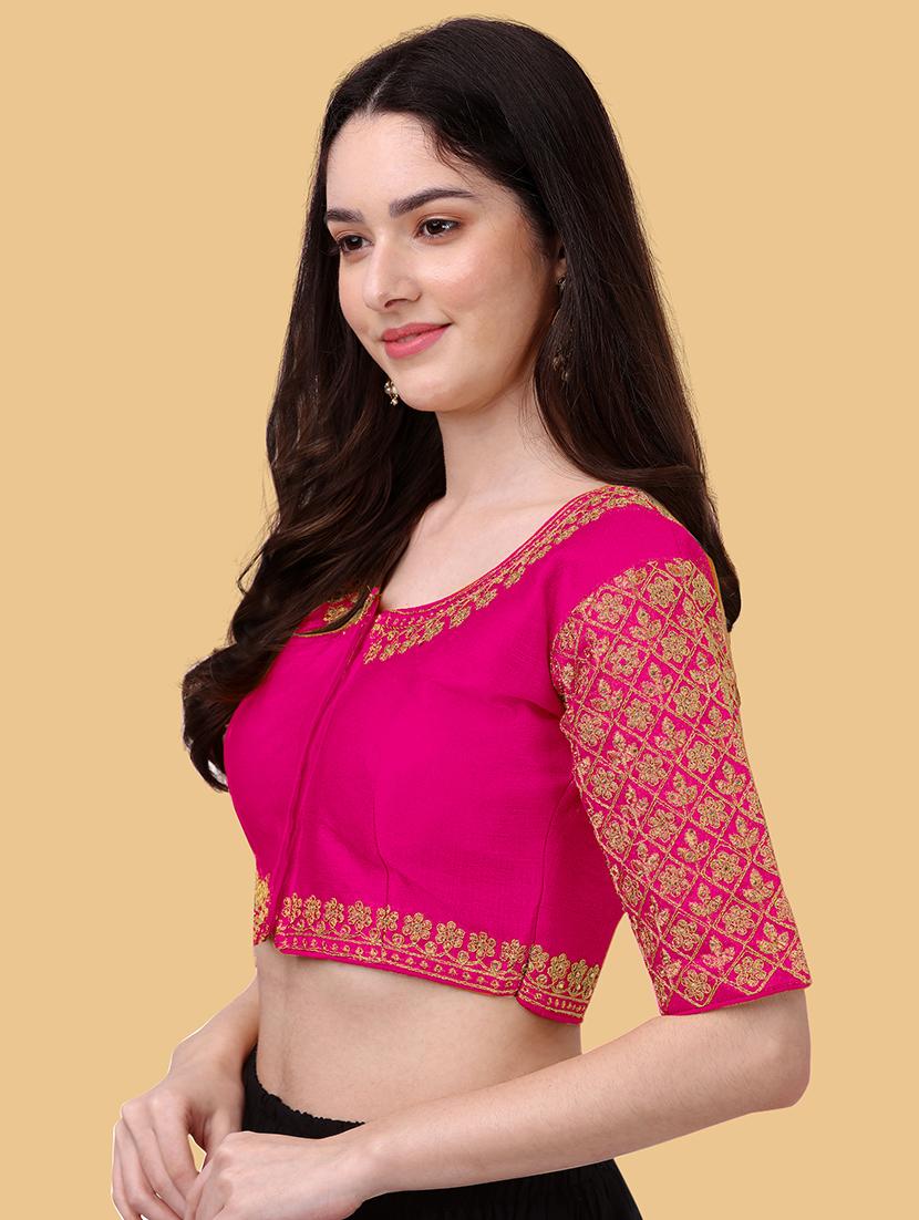 pink silk regular blouse - 19186337 - Standard Image - 1