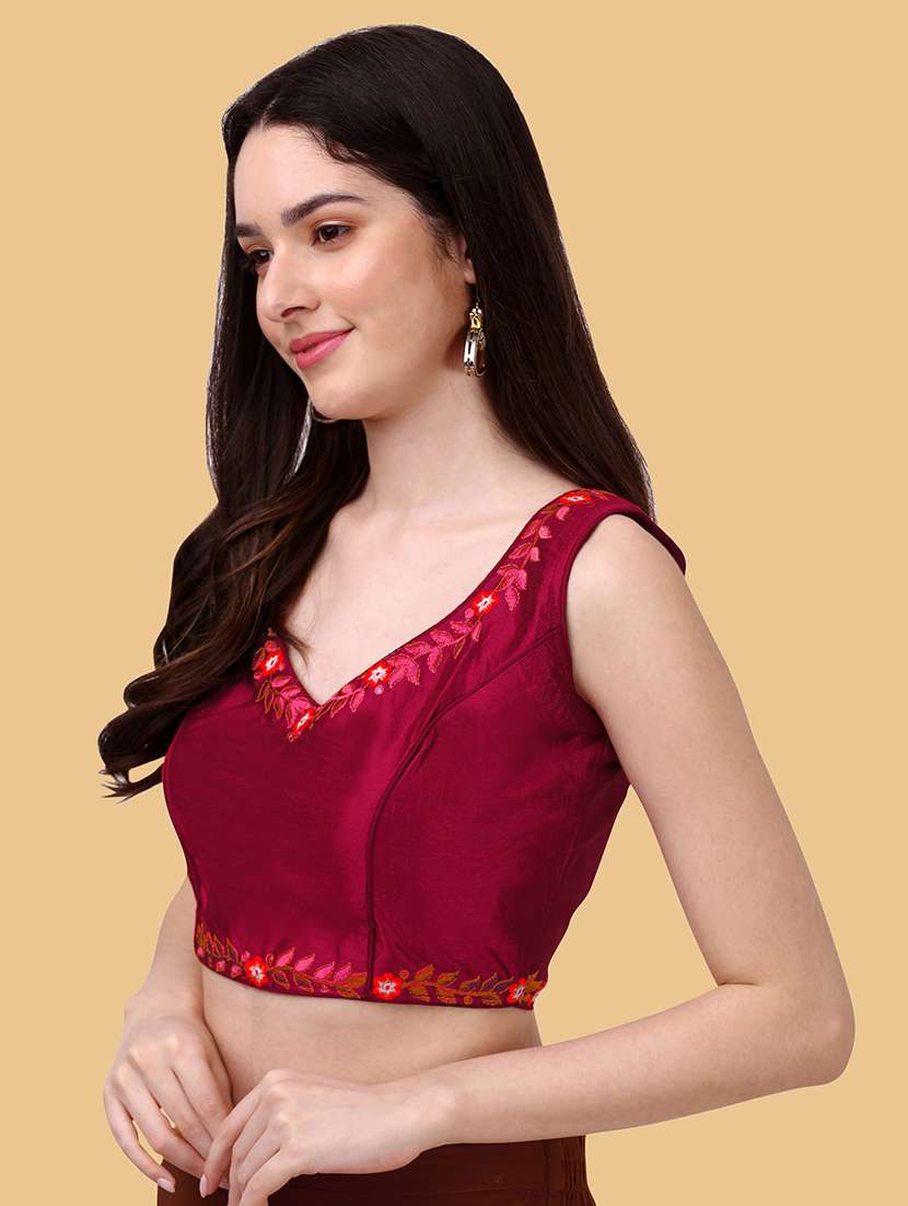 red silk regular blouse - 19186346 -  Standard Image - 1