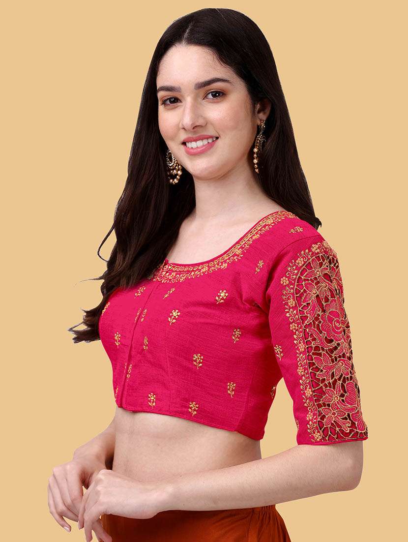 pink silk regular blouse - 19186408 -  Standard Image - 1