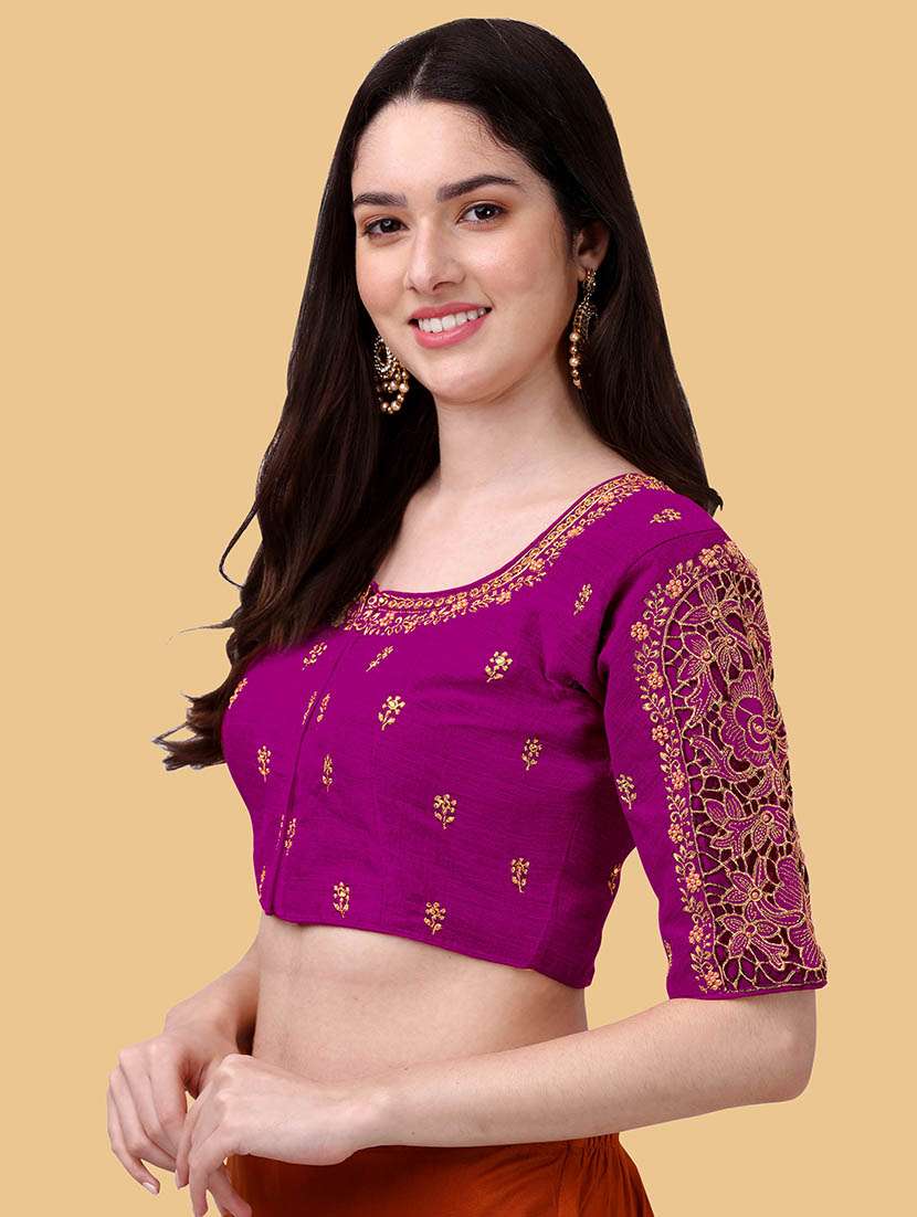 purple silk regular blouse - 19186412 -  Standard Image - 1