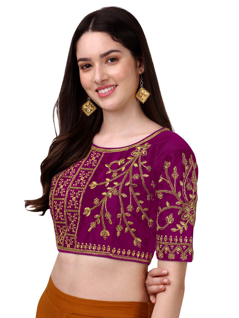 self design embroidered blouse - 19186413 - Standard Image - 1