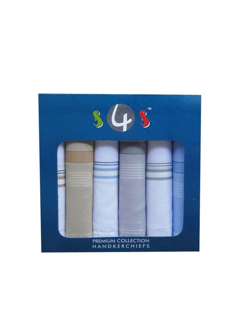 pack of 6 multicolored handkerchief