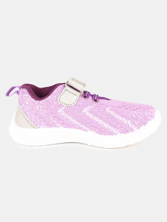 girls purple lace up sport shoes - 19187107 -  Standard Image - 1