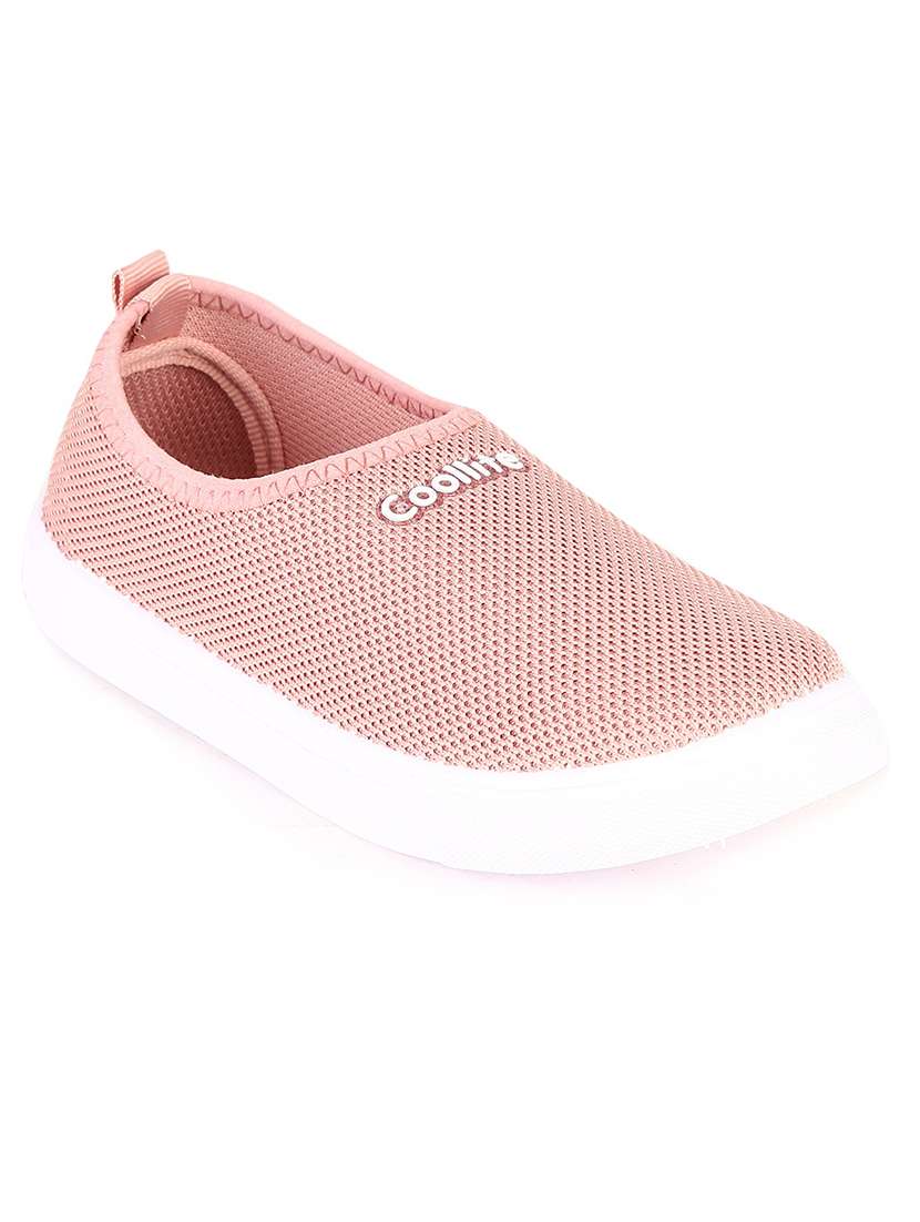 pink solid sneakers