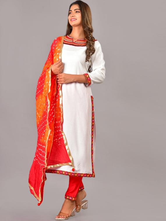 embellished kurta pant set with dupatta - 19187819 - Standard Image - 1