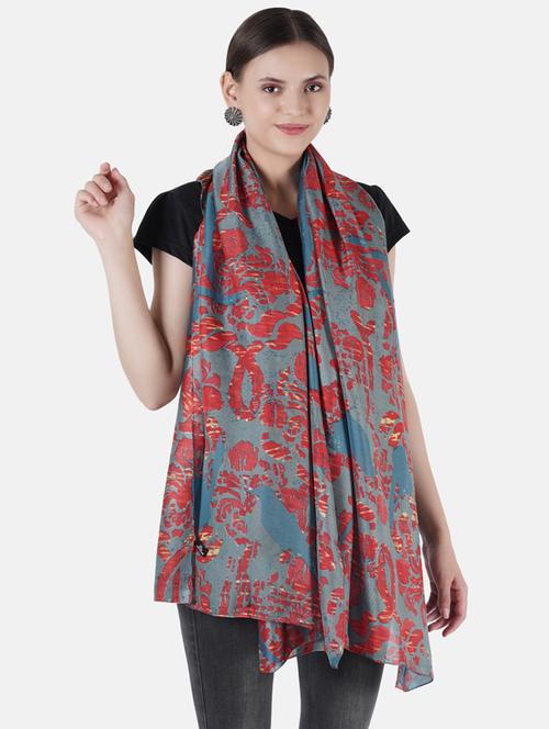 multi colored printed scarf - 19188597 -  Standard Image - 0