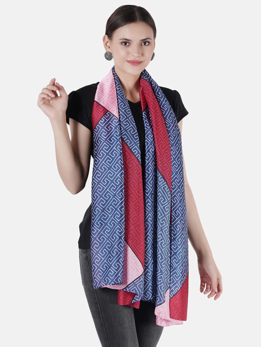 multi colored printed scarf - 19188599 -  Zoom Image - 0