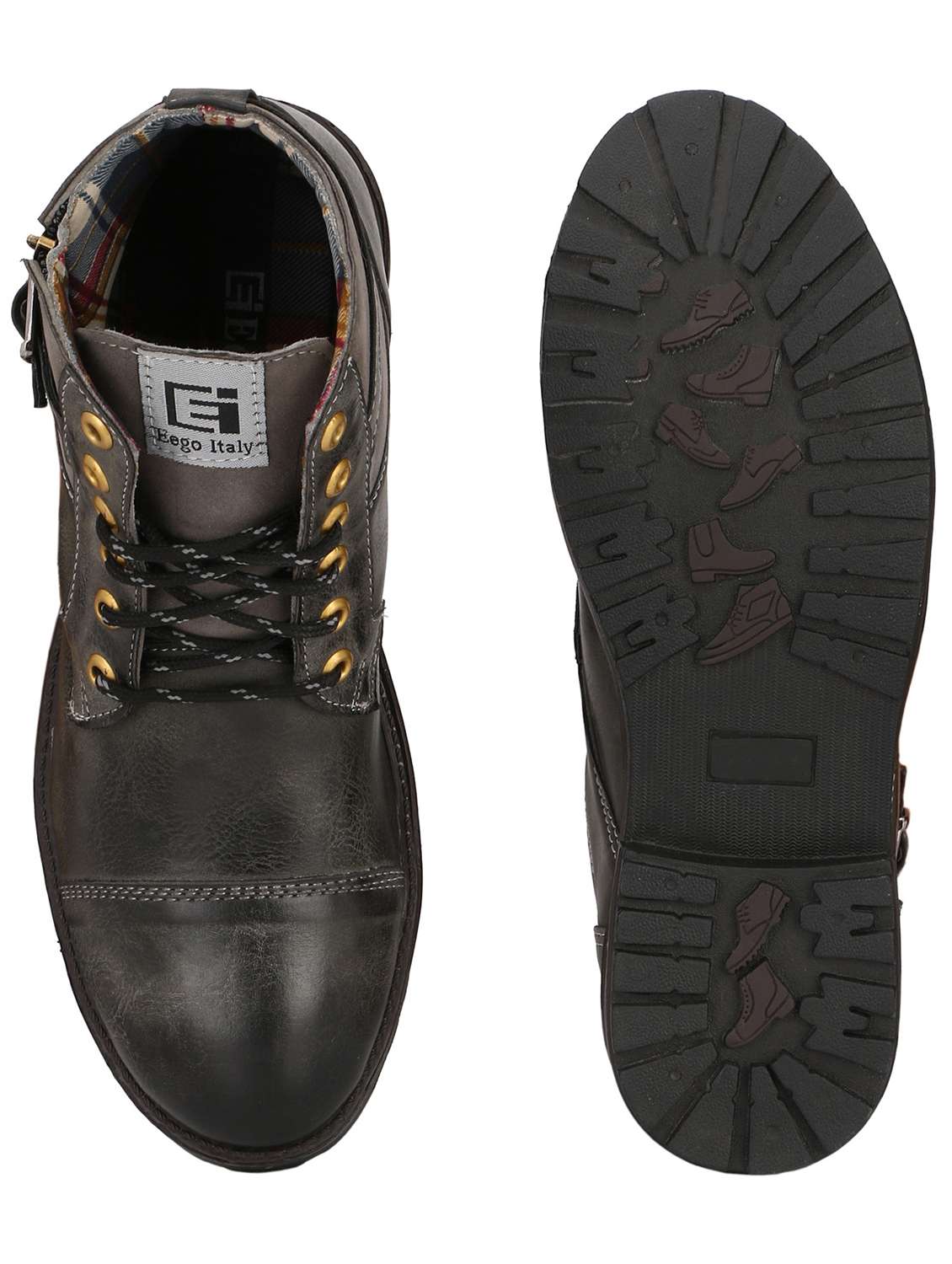 charcoal lace up ankle boot - 19188616 -  Standard Image - 4