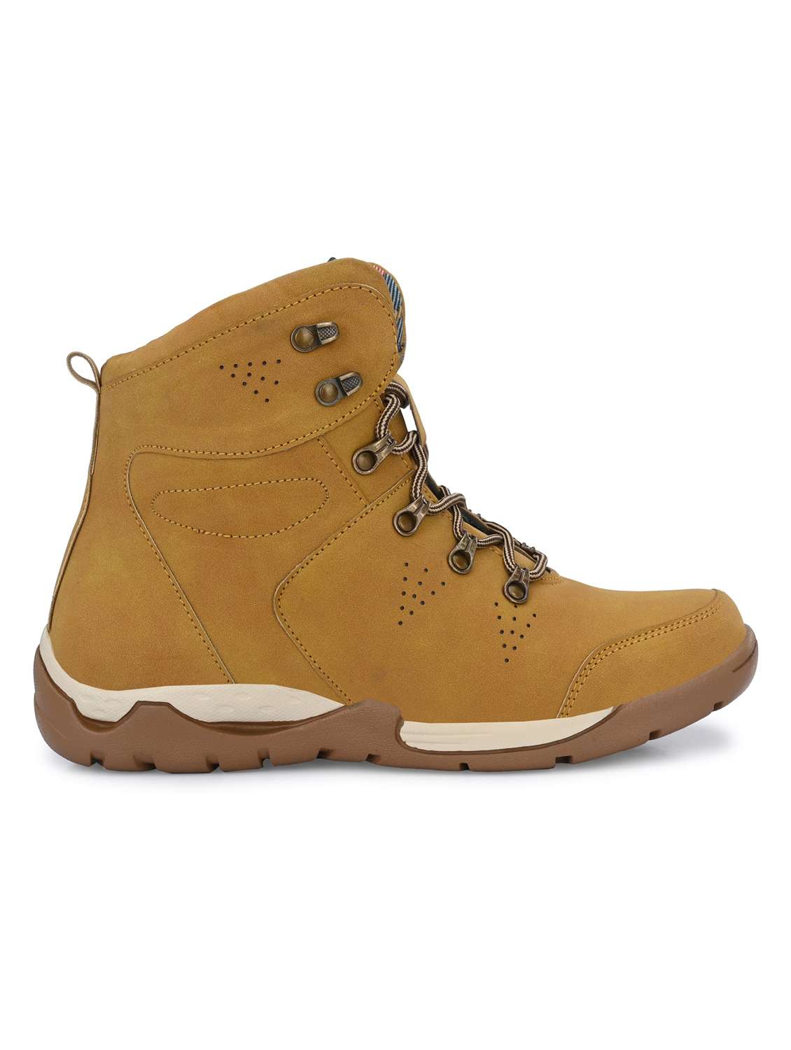 Men Tan Lace Up Boots - 19188696 -  Standard Image - 1