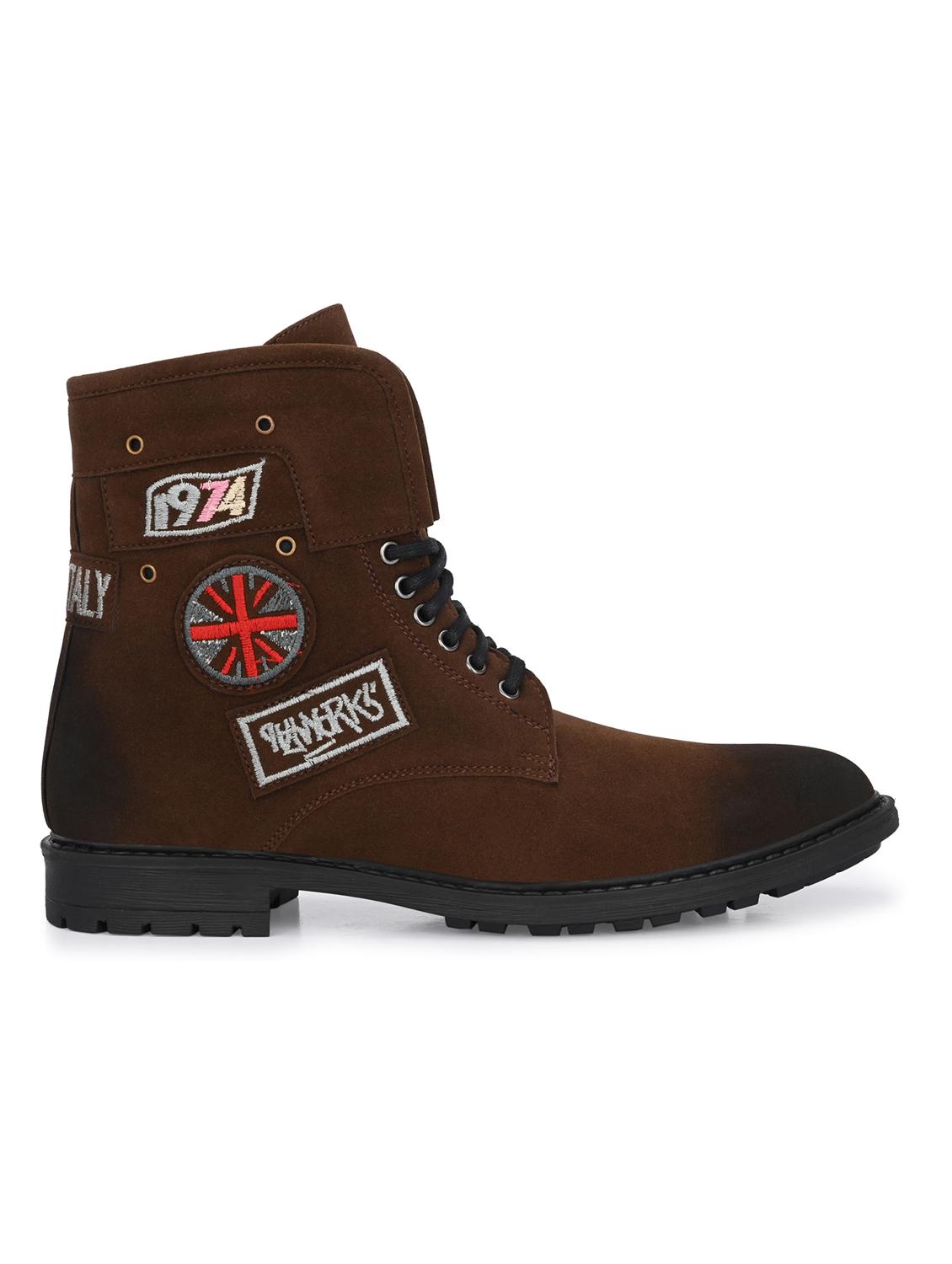 men brown lace up boots - 19188726 - Standard Image - 1