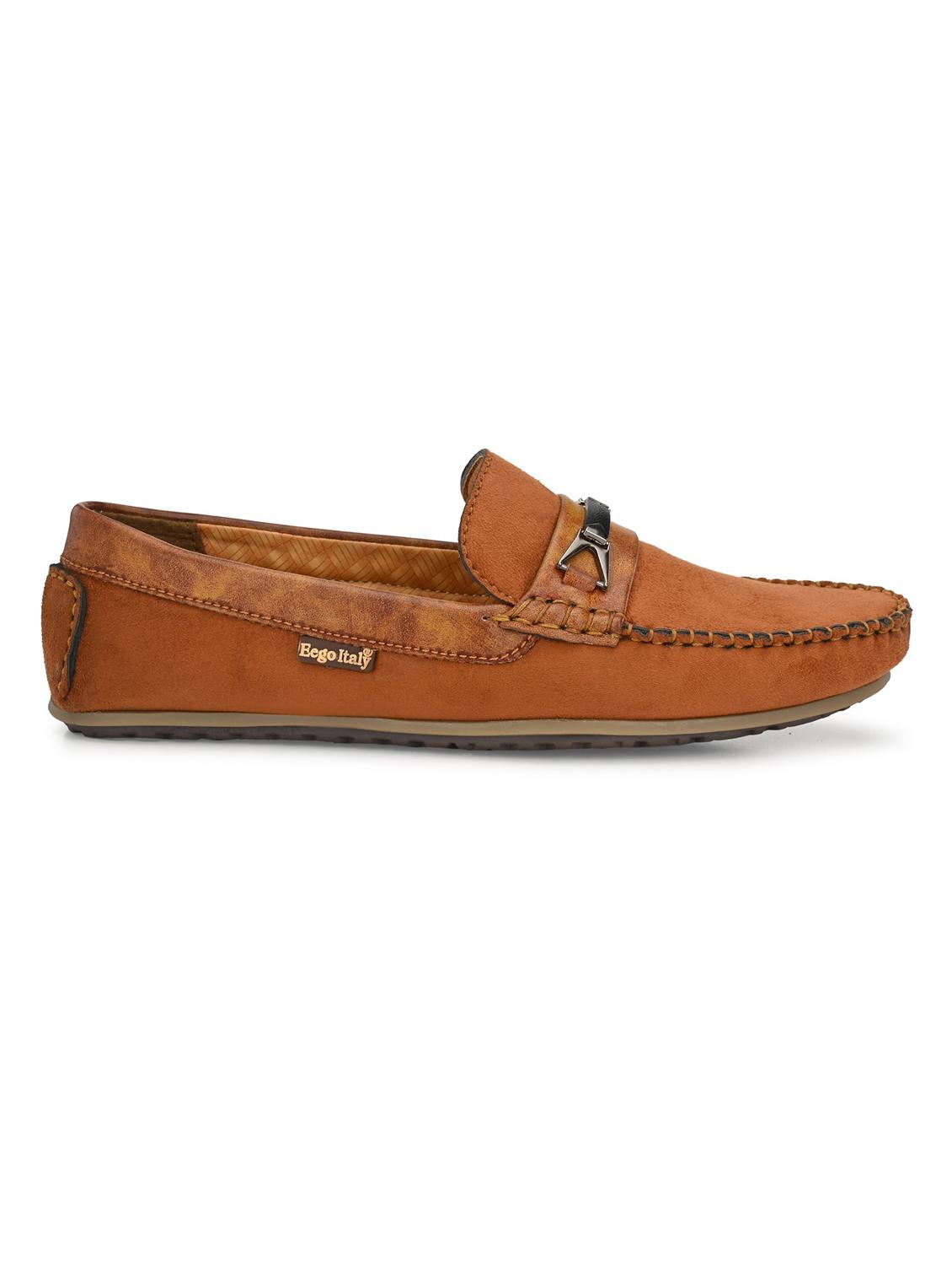 tan synthetic slip on loafers - 19189989 - Standard Image - 1