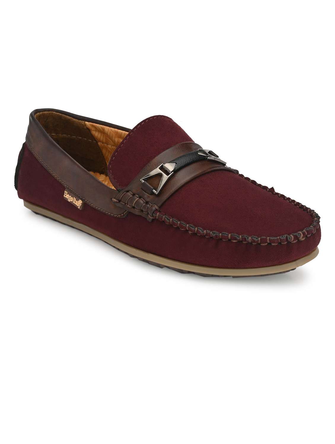 maroon slip on loafer