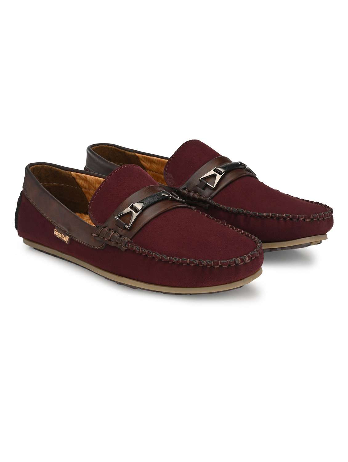 maroon slip on loafer - 19189997 -  Standard Image - 1