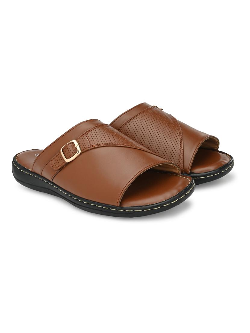 tan slip on sandal - 19190274 - Standard Image - 1