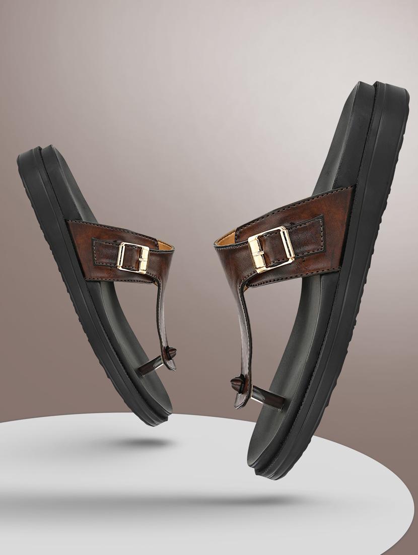brown slip on sandal - 19190279 - Standard Image - 1