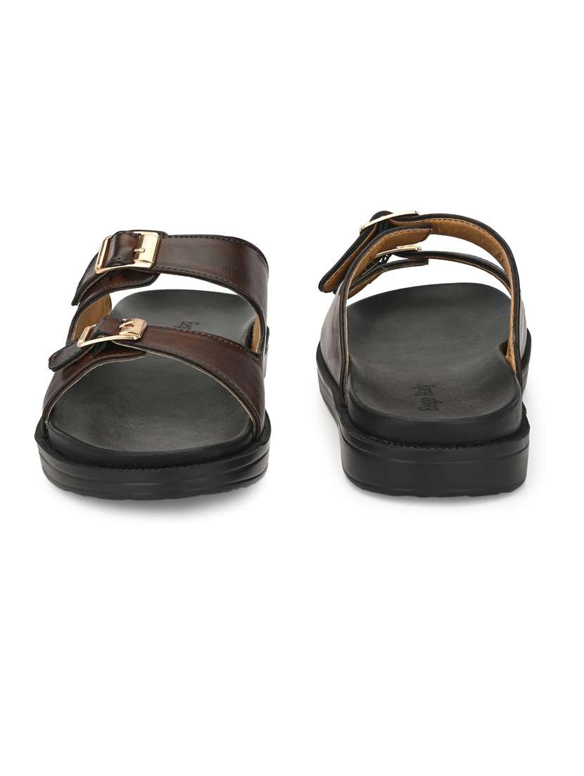 brown slip on sandal - 19190282 -  Standard Image - 1