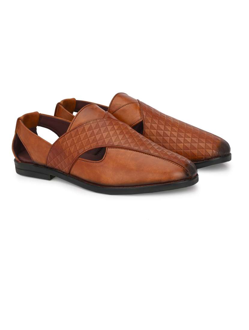 tan slip on sandal - 19190359 -  Standard Image - 1