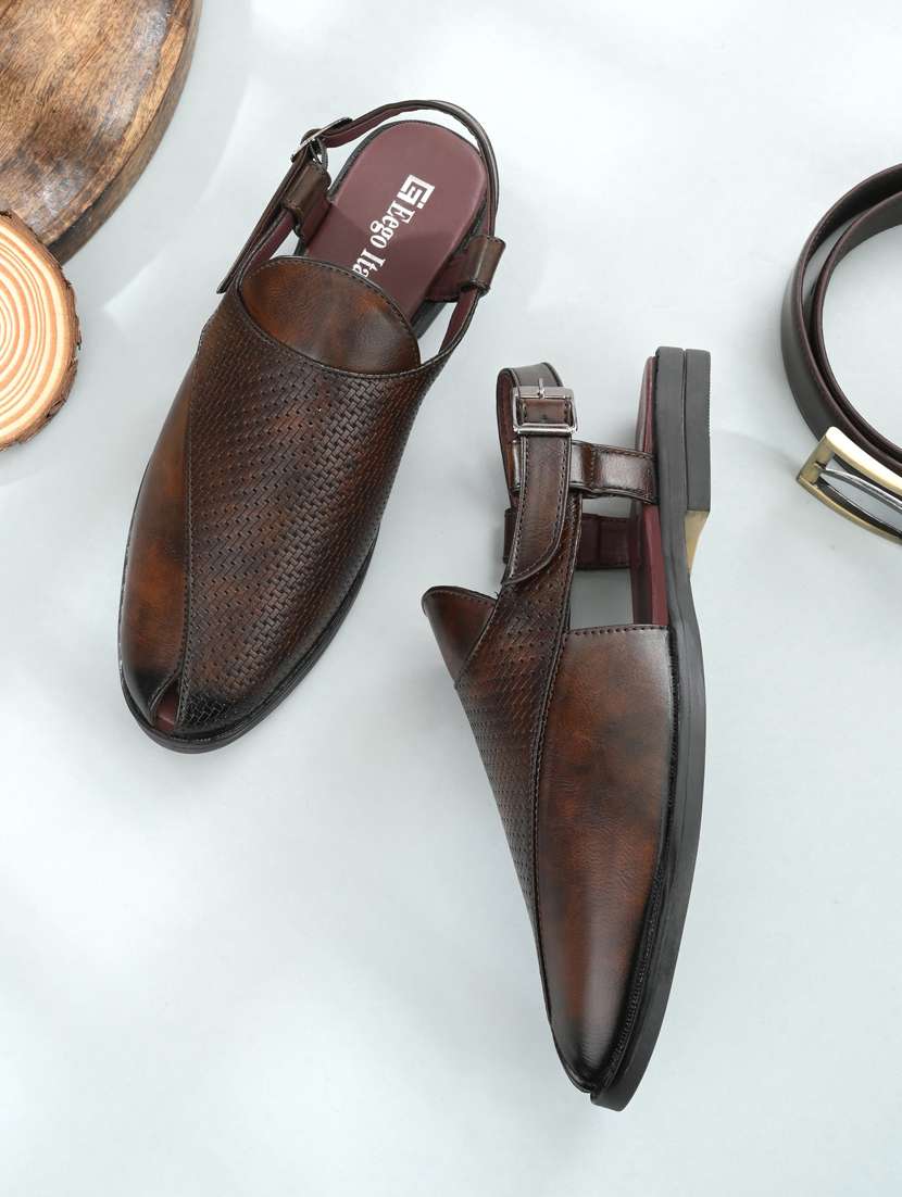 brown back strap sandal