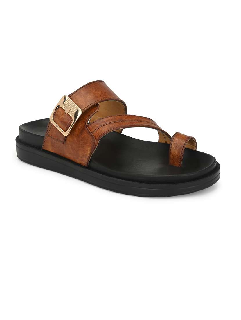 tan synthetic & mesh slip on sandals - 19190381 -  Standard Image - 1