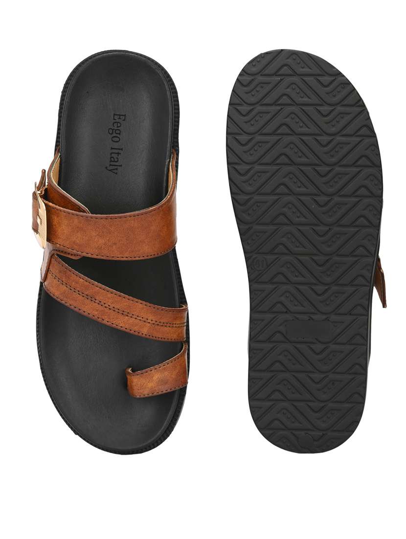 tan synthetic & mesh slip on sandals - 19190381 -  Standard Image - 4