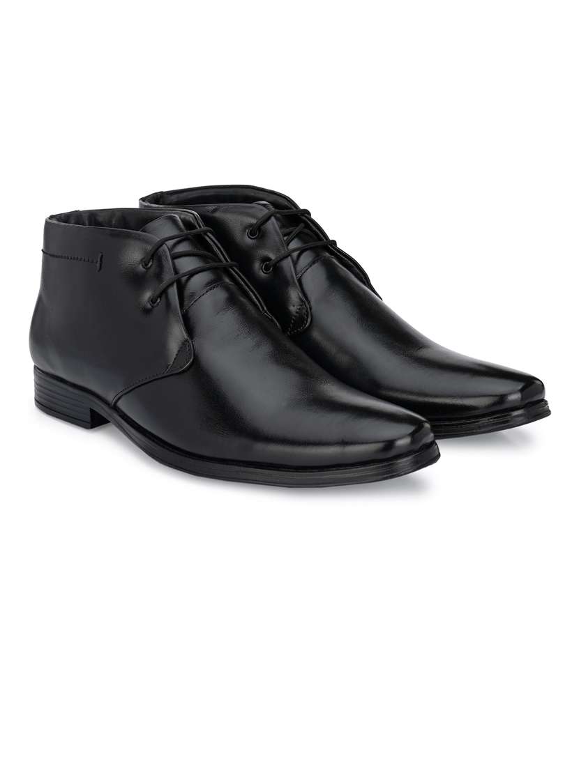 black solid formal shoes - 19190940 -  Standard Image - 1