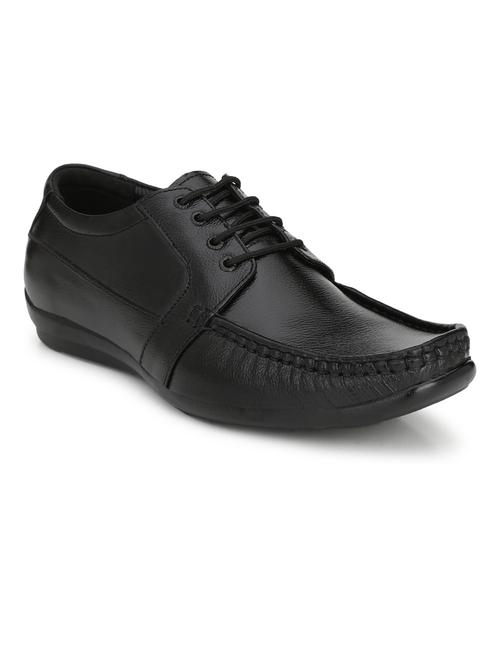 black solid formal shoes - 19190961 - Standard Image - 0